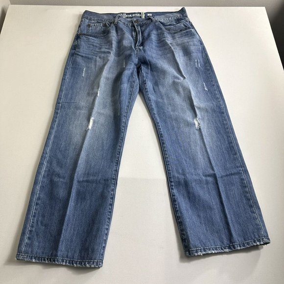 Guess‎ Dean Zip Fly Relaxed Fit Classic Denim Blue Jeans Mens Size 38x29 Light - Picture 1 of 10